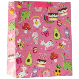 Party Time Pink Large Gift Bag (DBV-226-L)