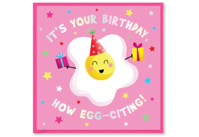 Party Time Pink How Egg Citing Card (DBV-226-SC408)