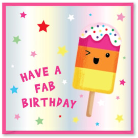 Party Time Pink Have A Fab Birthday Card (DBV-226-SC409)