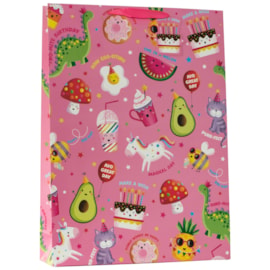 Party Time Pink Xlarge Gift Bag (DBV-226-XL)