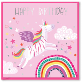 Rainbow Wishes Happy Birthday Card (DBV-229-SC418)