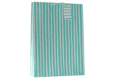 Aqua Stripe Xlarge Gift Bag Aqua Stripe Xlarge Gift Bag