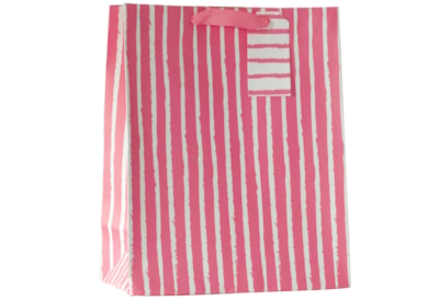 Pink Stripe Large Gift Bag (DBV-245-L)