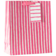 Pink Stripe Medium Gift Bag (DBV-245-M)