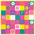 Flower Power Happy Birthday Card Flower Power Happy Birthday Card