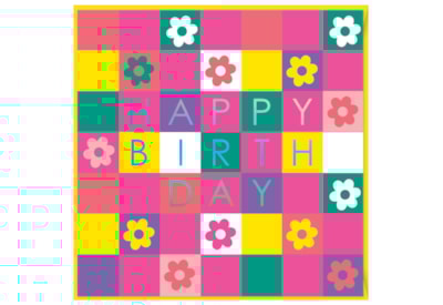 Flower Power Happy Birthday Card Flower Power Happy Birthday Card
