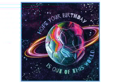 Planet Football World Birthday Card Planet Football World Birthday Card