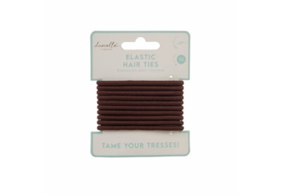 Danielle Creations Elastic Hair Ties Brown 10pc Danielle Creations Elastic Hair Ties Brown 10pc