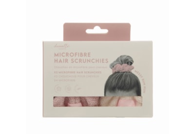 Upper Canada Microfibre Hair Scrunchie Pink & Cream (DC0104AST)