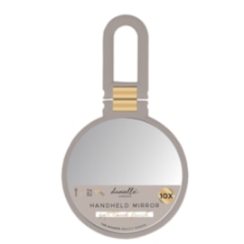 Danielle 1X/10X  Soft Touch Handheld Mirror- Taupe/Gold