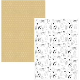 David Mason Design Playful Pets Set Of 2 Tea Towels Cat (DD50AHA01)