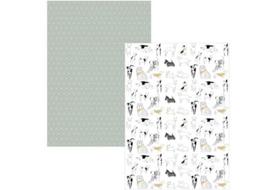 David Mason Design Playful Pets Set Of 2 Tea Towels Dog (DD50AHB01)