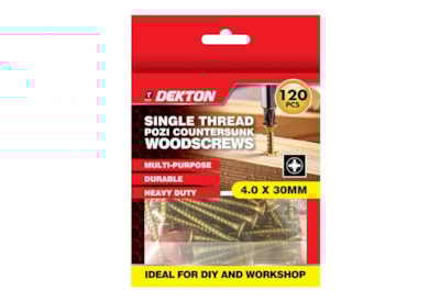 Dekton Single Thread Pozi Countersunk Woodscrews Dekton Single Thread Pozi Countersunk Woodscrews