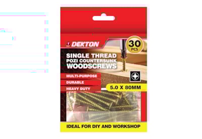 Dekton Single Thread Pozi Countersunk Woodscrews Dekton Single Thread Pozi Countersunk Woodscrews