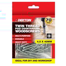 Dekton Twin Thread Pozi Countersunk Woodscrew Dekton Twin Thread Pozi Countersunk Woodscrew