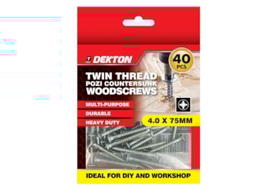 Dekton Twin Thread Pozi Countersunk Woodscrew Dekton Twin Thread Pozi Countersunk Woodscrew
