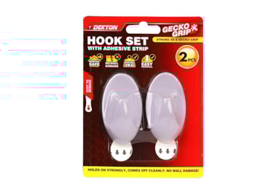 Dekton Geckogrip Hook  Set 2Pc White