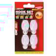 Dekton Geckogrip Hook Set 4Pc White Dekton Geckogrip Hook Set 4Pc White