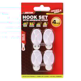 Dekton Geckogrip Hook Set 4Pc White