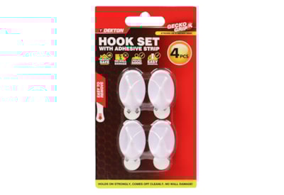 Dekton Geckogrip Hook Set 4Pc White
