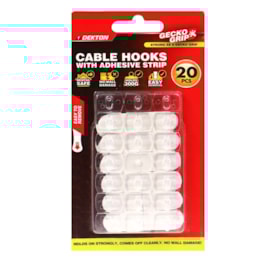 Dekton Geckogrip Clear Cable Hooks 20Pc Dekton Geckogrip Clear Cable Hooks 20Pc