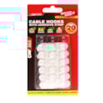 Dekton Geckogrip Clear Cable Hooks 20Pc