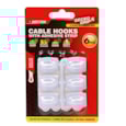 Dekton Geckogrip White Cable Hooks 6Pc