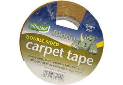 Ultratape Rhino Double Sided Carpet Tape 50mm x 25m Ultratape Rhino Double Sided Carpet Tape 50mm x 25m