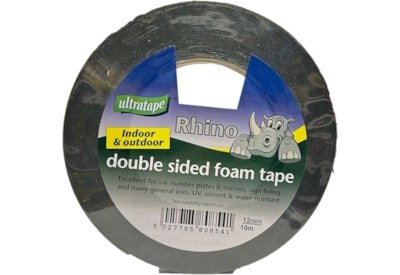 Ultratape Rhino Double Sided Foam Tape 12mm x 10m Ultratape Rhino Double Sided Foam Tape 12mm x 10m