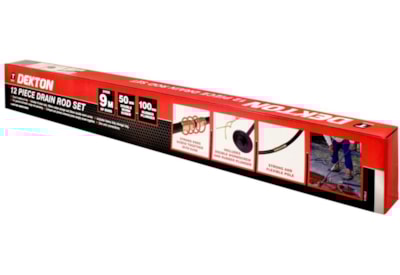 Dekton 12 Piece Drain Rod Set Dekton 12 Piece Drain Rod Set