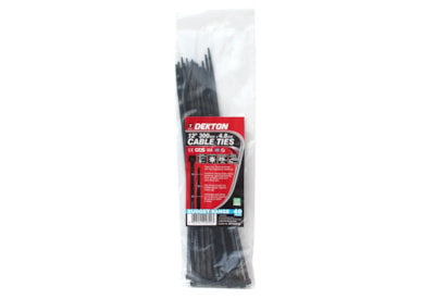 Dexton Black Cable Ties 4.8mm x 300mm 40s (DT70471B)