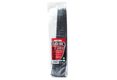 Dekton Black Cable Ties 4.8mm x 380mm 30s Dekton Black Cable Ties 4.8mm x 380mm 30s