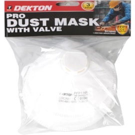 Dekton 3pc Dust Mask With Valve Ffp1 Dekton 3pc Dust Mask With Valve Ffp1