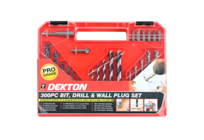 Dekton 300pc Drill Bit & Wall Plug Set (DT80225)