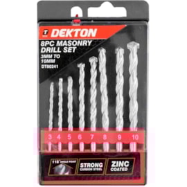 Dekton 8 Pc Masonry Drill Set 3-4-5-6-7-8-9-10 Dekton 8 Pc Masonry Drill Set 3-4-5-6-7-8-9-10
