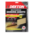 Dekton 10pc Sanding Sheets 280mm x 230mm 40 Grit Dekton 10pc Sanding Sheets 280mm x 230mm 40 Grit