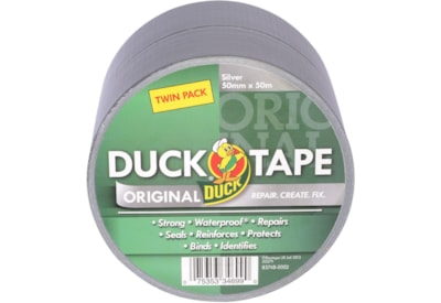 Duck Tape Original Silver 50mm x 50m 2 Pack 100m (211115)
