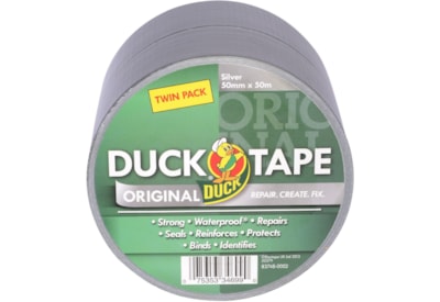Duck Tape Original Silver 50mm x 50m 2 Pack 100m Duck Tape Original Silver 50mm x 50m 2 Pack 100m