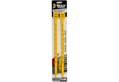 Duck Max Reusable Tie Strap 2pk Yellow 14" Duck Max Reusable Tie Strap 2pk Yellow 14"
