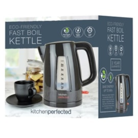 Kitchenperfected Eco-Friendly 3Kw Fast Boil Cordless Kettle - Black