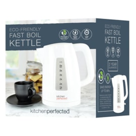 Kitchen Perfected Eco-Friendly 3Kw Fast Boil Cordless Kettle White Kitchen Perfected Eco-Friendly 3Kw Fast Boil Cordless Kettle White