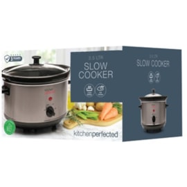 Kitchenperfected 3.5Ltr Oval Slow Cooker - Stainless Steel Kitchenperfected 3.5Ltr Oval Slow Cooker - Stainless Steel