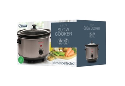 Kitchenperfected 3.5Ltr Oval Slow Cooker - Stainless Steel