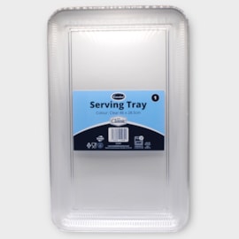 Serving Tray Reusable Clear Plastic Large  46Cm X 28.5Cm