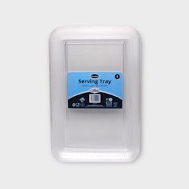 Serving Tray Reusable Clear Plastic Medium 36Cm X 24Cm Serving Tray Reusable Clear Plastic Medium 36Cm X 24Cm