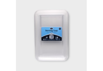 Serving Tray Reusable Clear Plastic Medium 36Cm X 24Cm Serving Tray Reusable Clear Plastic Medium 36Cm X 24Cm