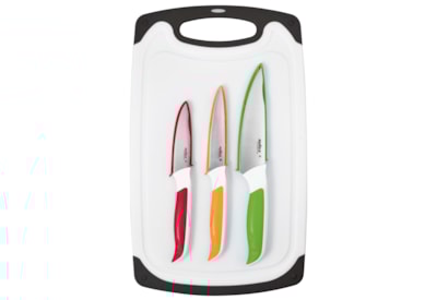 Zyliss Comfort 4pc Board & Knife Set Zyliss Comfort 4pc Board & Knife Set