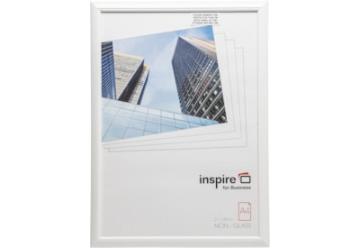 Easy Loader Solid White Plastic Plexi Glass Frame A4 Easy Loader Solid White Plastic Plexi Glass Frame A4