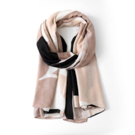 Absrtract Print 27 Summer Scarf Camel