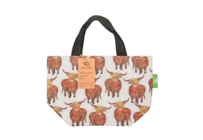 Eco Chic Grey Highland Cow Lunch Bag